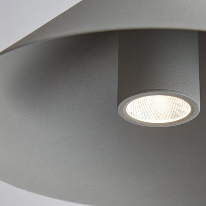 Minimalist Grey Cone Pendant Light With Ambient LED Glow