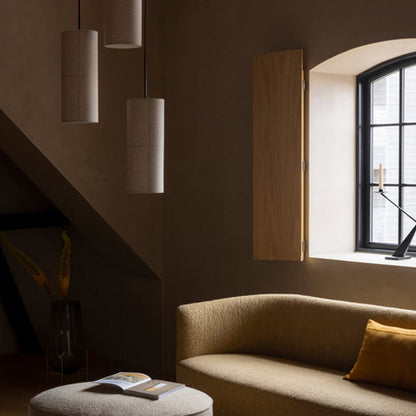 Cylinder Japanese Fabric Pendant Light With Soft Glow