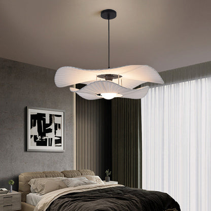 Suspension Nordique Pendante Moderne en Métal et Tissu Blanc