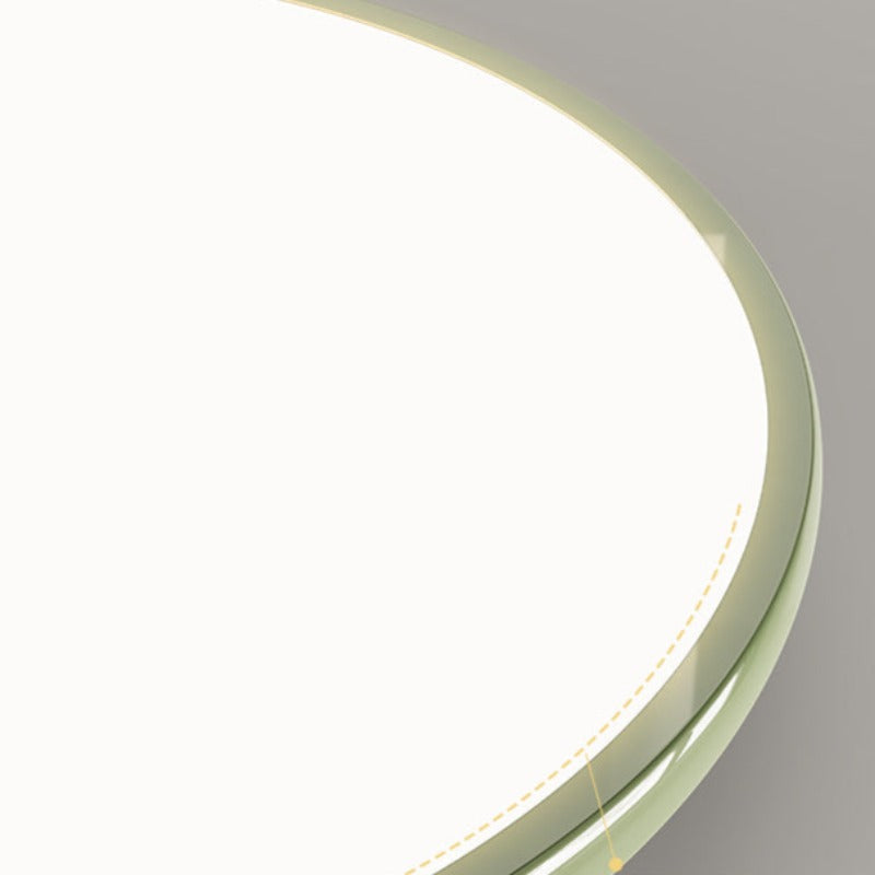 White Metal Bedroom Flush Mount Ceiling Light Retro Elegant Round