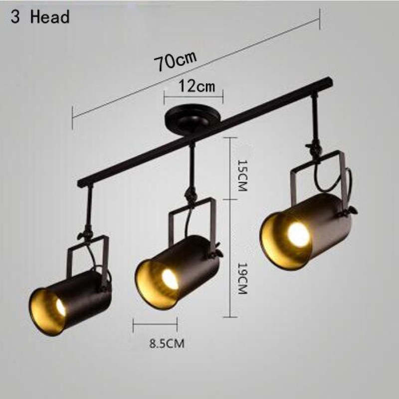 Adjustable Elegant Semi Flush Black Ceiling Light