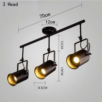 Adjustable Elegant Semi Flush Black Ceiling Light