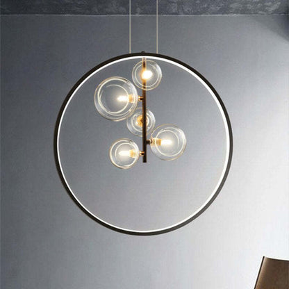 Energy Efficient LED Glass Orb Pendant Light For Dining