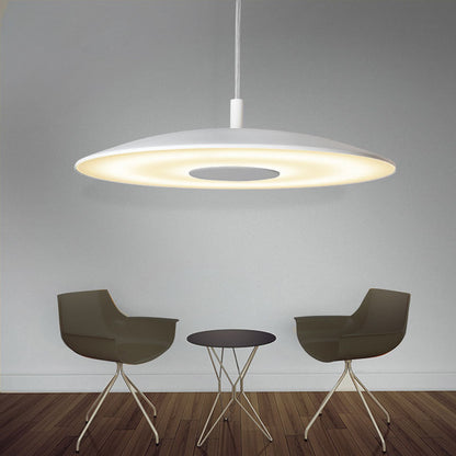 Dimmable Contemporary White Nickel Pendant Kitchen Light