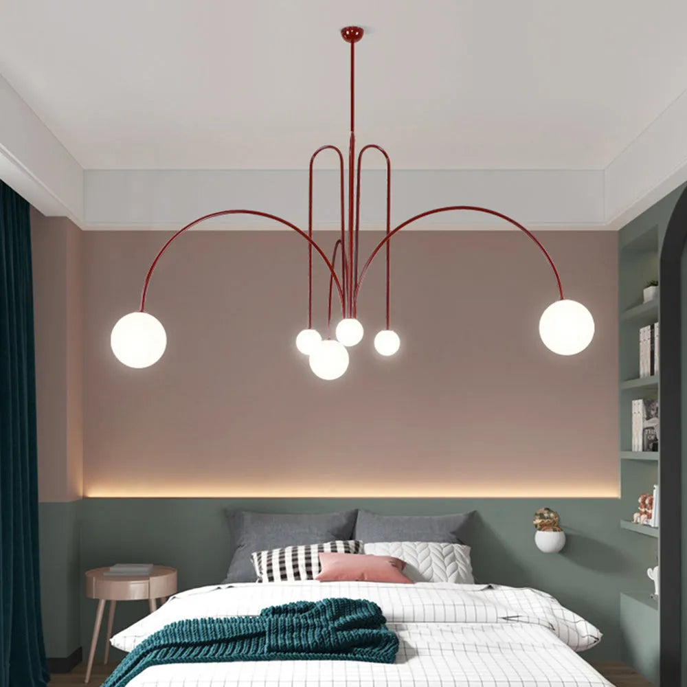 Warm Ambience Delivered by Monica Glass Bubble Pendant Light