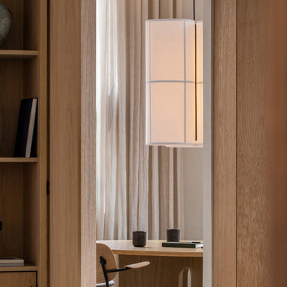 Cylinder Japanese Fabric Pendant Light With Soft Glow