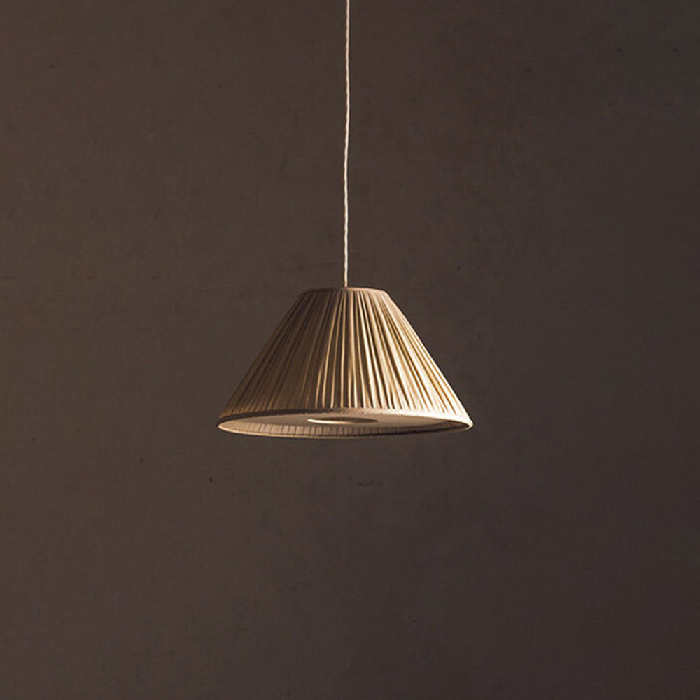 Soft Fabric Diffusion Elegant Pleated Pendant Light