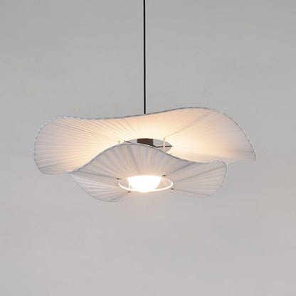 Suspension Nordique Pendante Moderne en Métal et Tissu Blanc