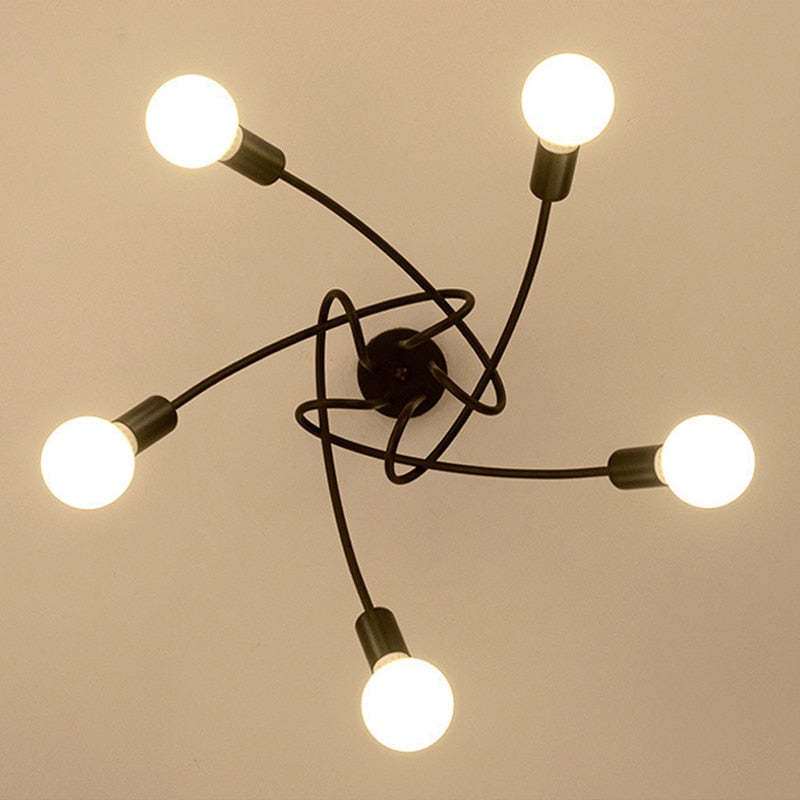 Metal Linear NovaLine Ceiling Curve Light For Living And Dining Rooms