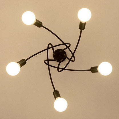 Metal Linear NovaLine Ceiling Curve Light For Living And Dining Rooms