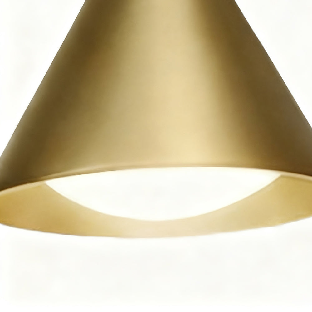 Black Gold IP65 Waterproof Minimalist Outdoor Metal Cone Light