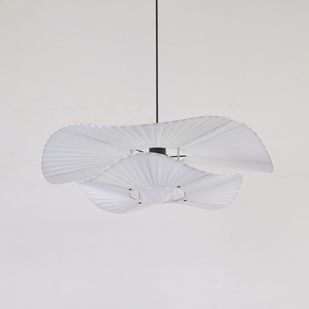 Suspension Nordique Pendante Moderne en Métal et Tissu Blanc