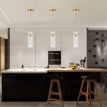 Dimmable Cluster Brass Pendant Glass Light