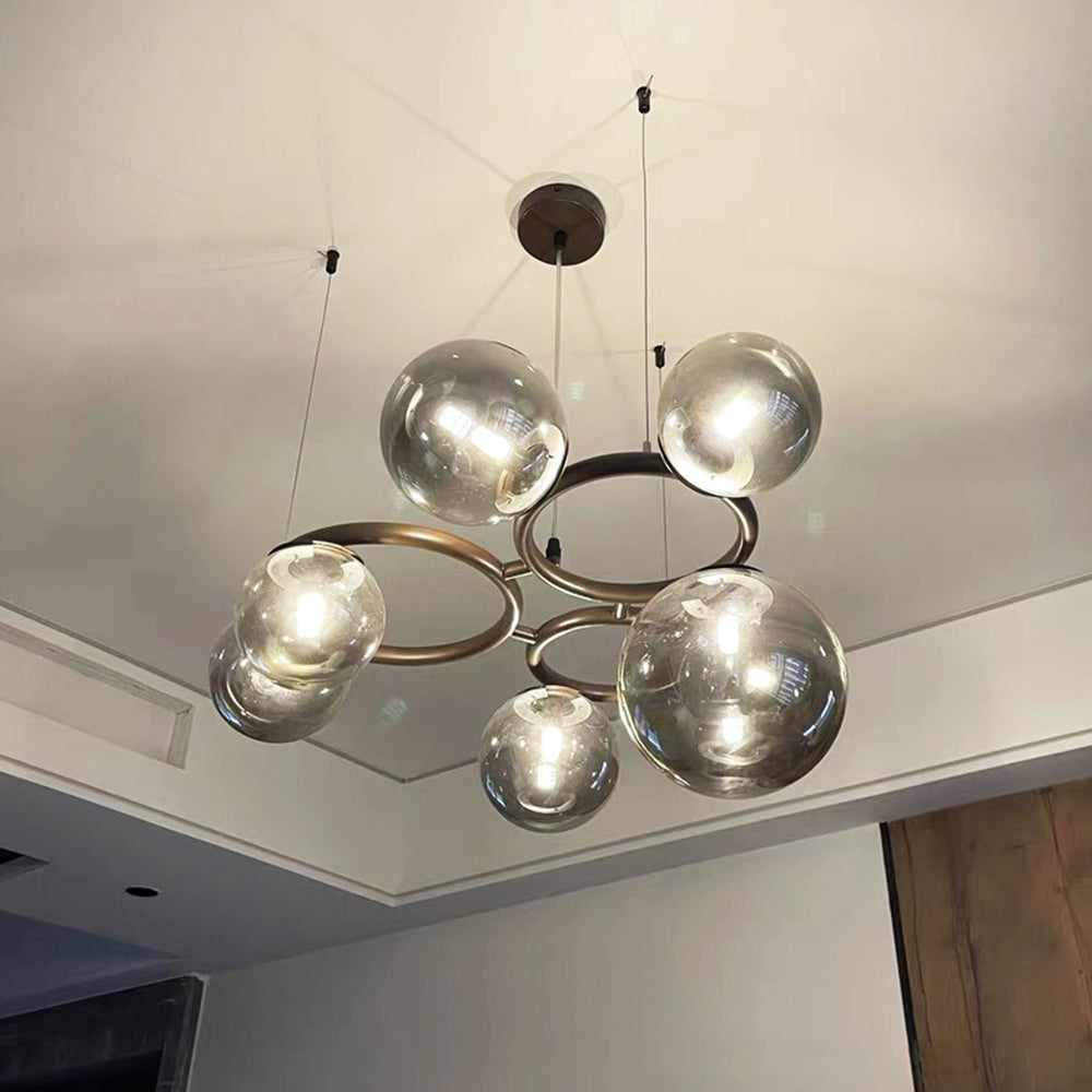 Modern Wave Pendant Light In Metal And Glass Durable