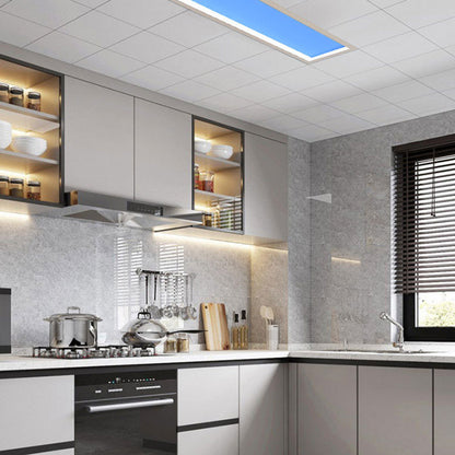 Remote Control Metal Flush Mount Ceiling Light Black
