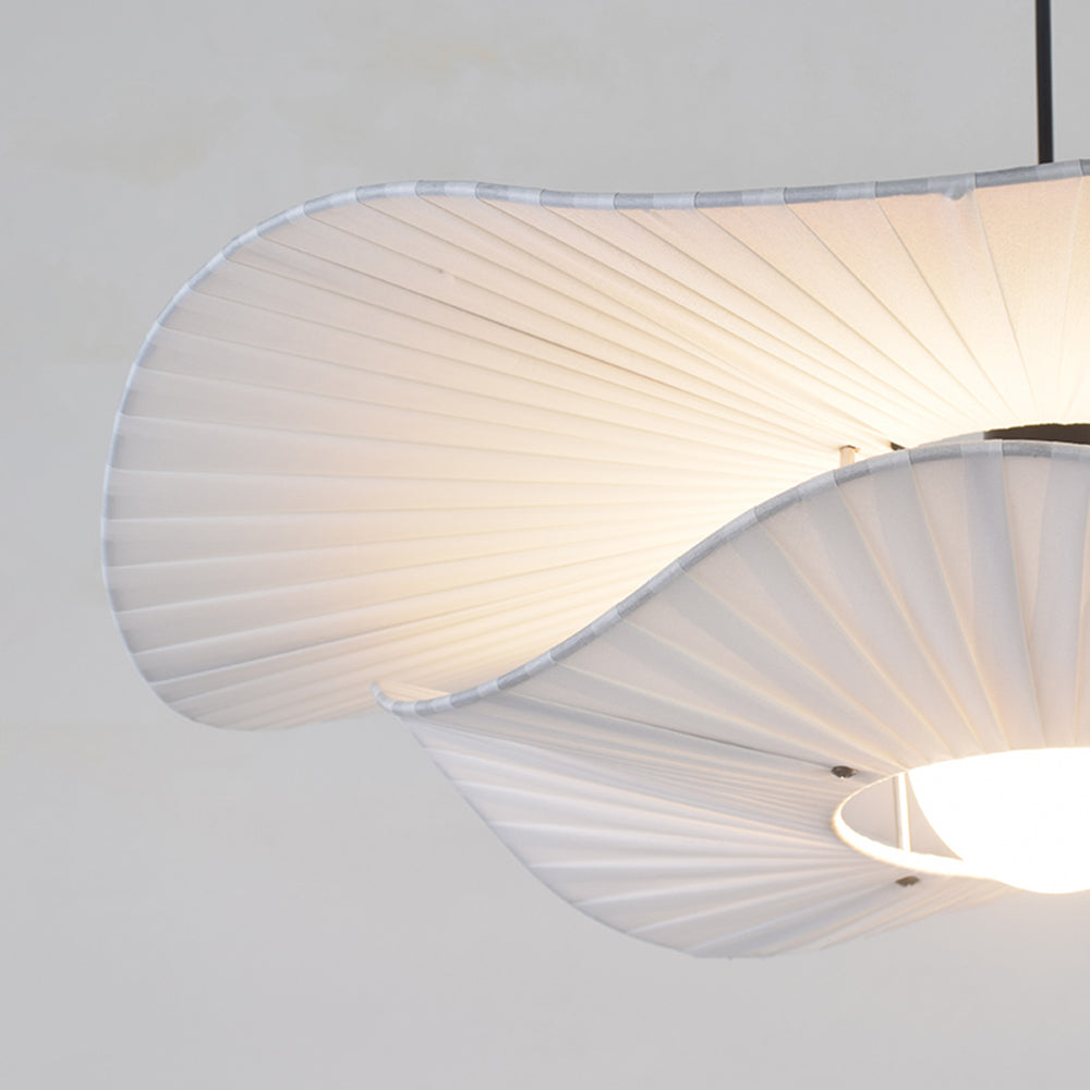 Suspension Nordique Pendante Moderne en Métal et Tissu Blanc