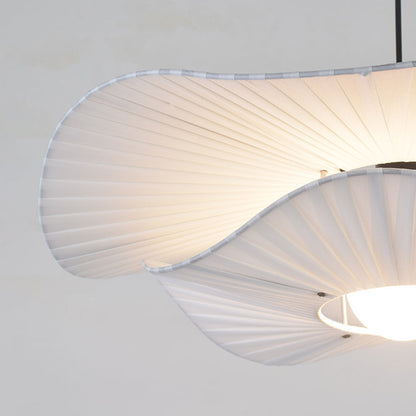 Suspension Nordique Pendante Moderne en Métal et Tissu Blanc