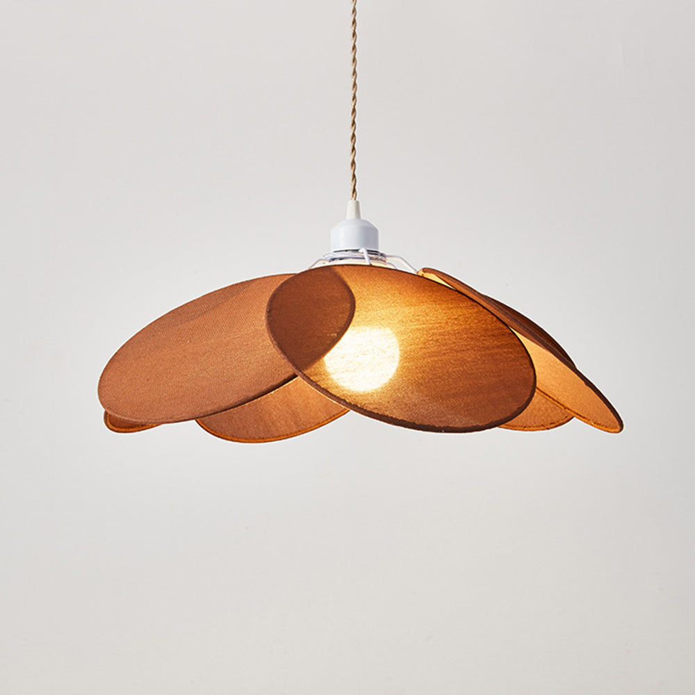 Warm Glow Elegant Fabric Flower Pendant Lamp
