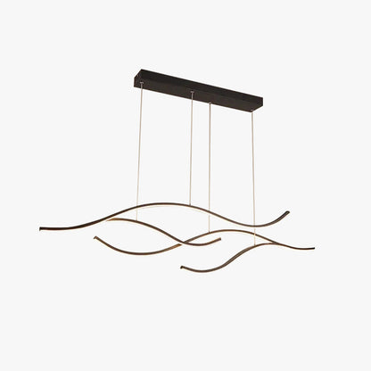 In Black Gold Dimmable Multi-Curved Pendant Light