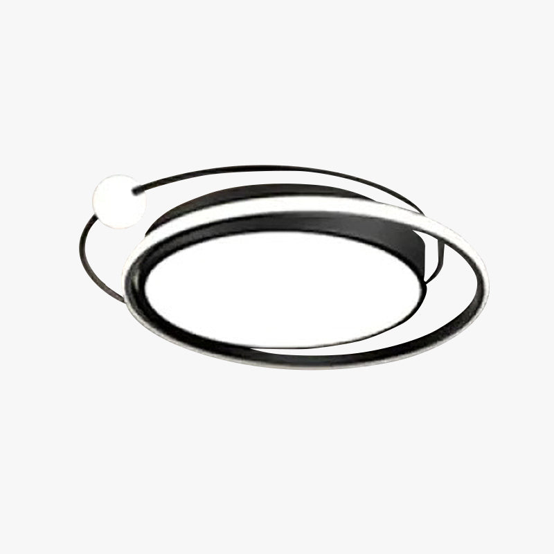 Black Gold Nova Orbit Multi Ring Flush Mount Ceiling Light