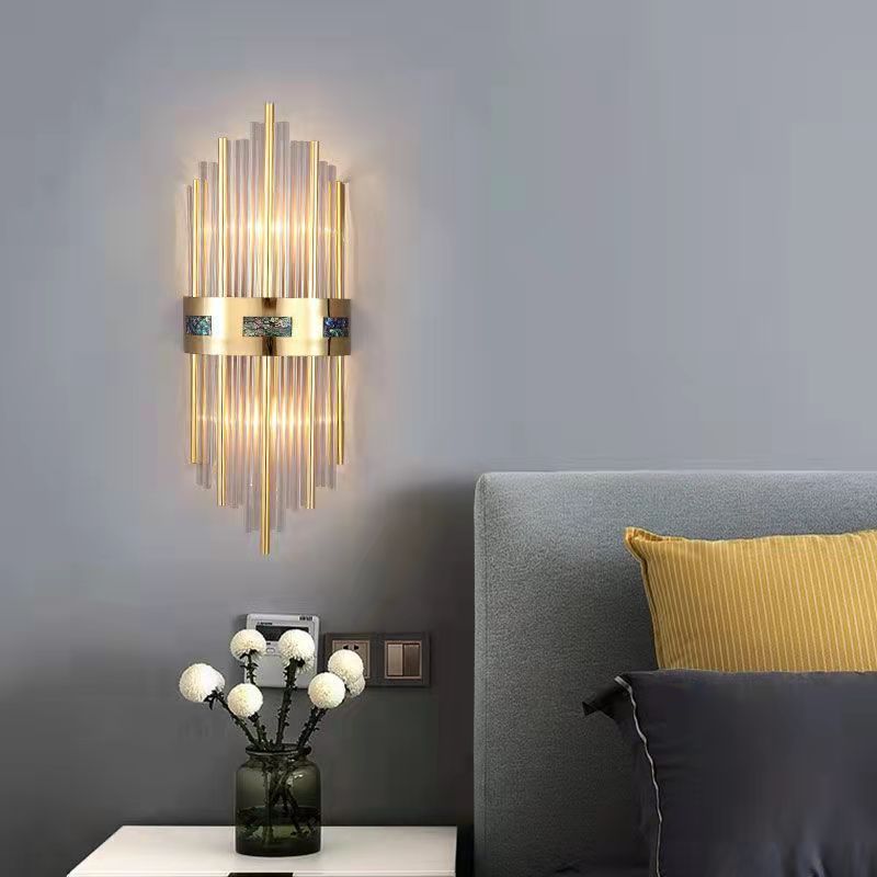 Warm White Dimmable 18cm Diameter Bedside Light Crystal Wall Lamp