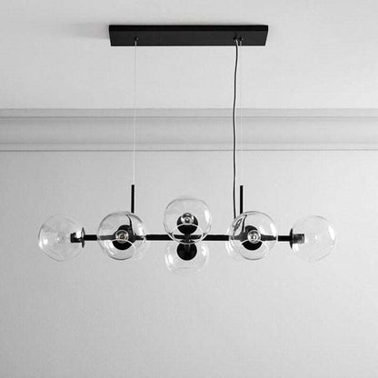 Pendant Light with Glass Globe for Ambient Living Room Ambiance
