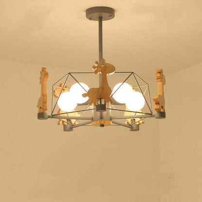 Ceiling Mount Flush LED Giraffe Motif Light
