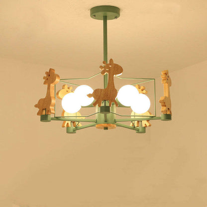 Ceiling Mount Flush LED Giraffe Motif Light