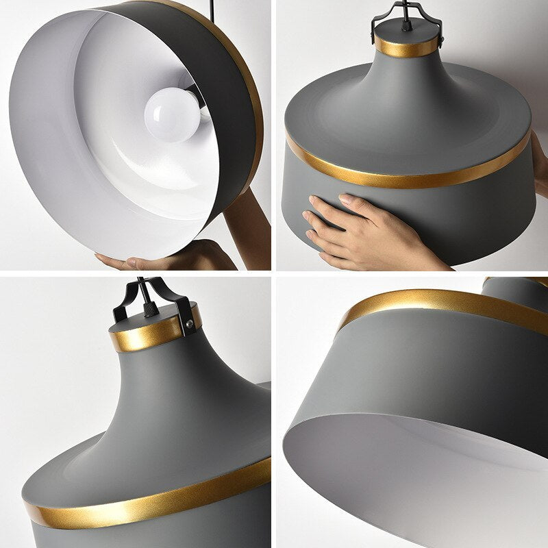 Modern Colorful Pendant Light Metal Shade
