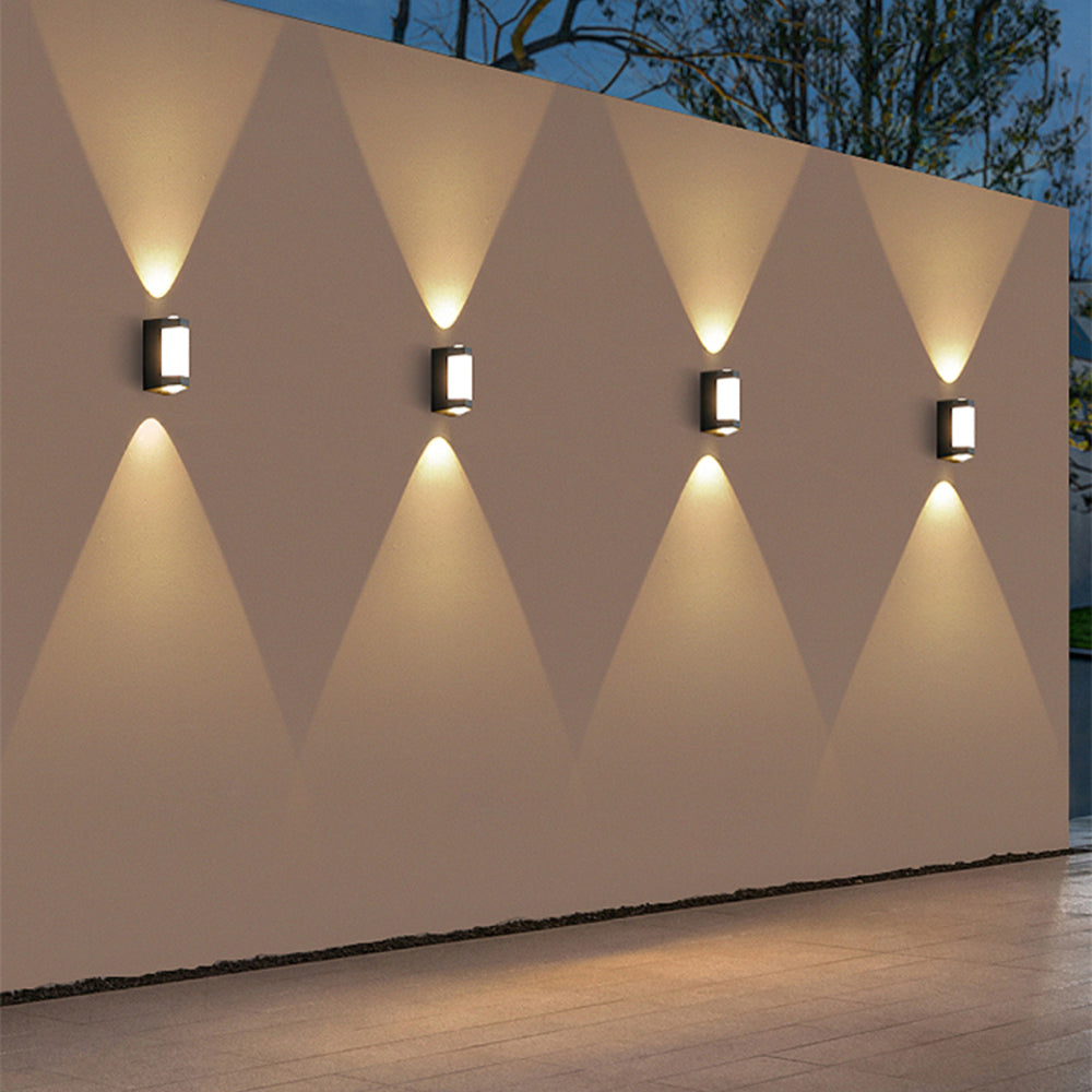 White And Black Nordic Dual Head Up And Down Outdoor Wall Light