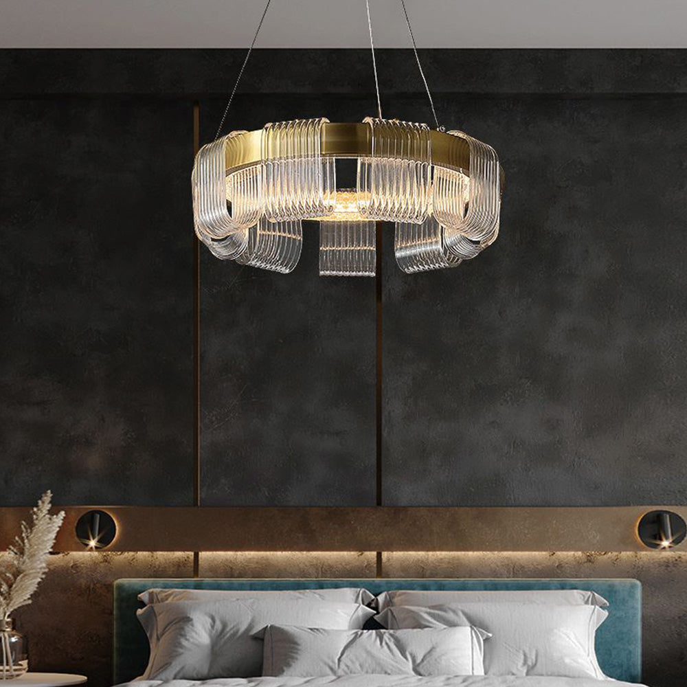 White Gold Modern Arisha Ring Pendant Lamp for Ambient Glow
