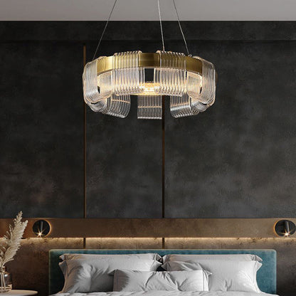White Gold Modern Arisha Ring Pendant Lamp for Ambient Glow