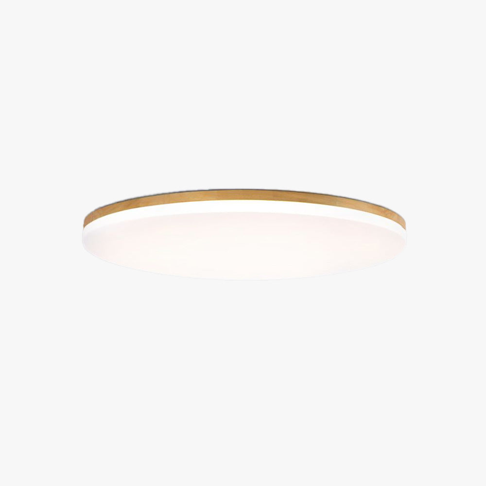 Ceiling Light With Soft LED Glow And Wood Acrylic Ring