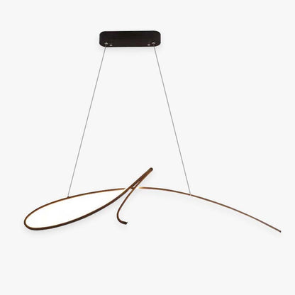 Durable Black Gold Metal Curved Irregular Pendant Light