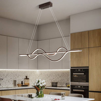 Light Ambient Pendant with Modern Wave Glow