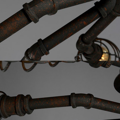 Flush Mount Ceiling Light Vintage Industrial With Handmade Shade