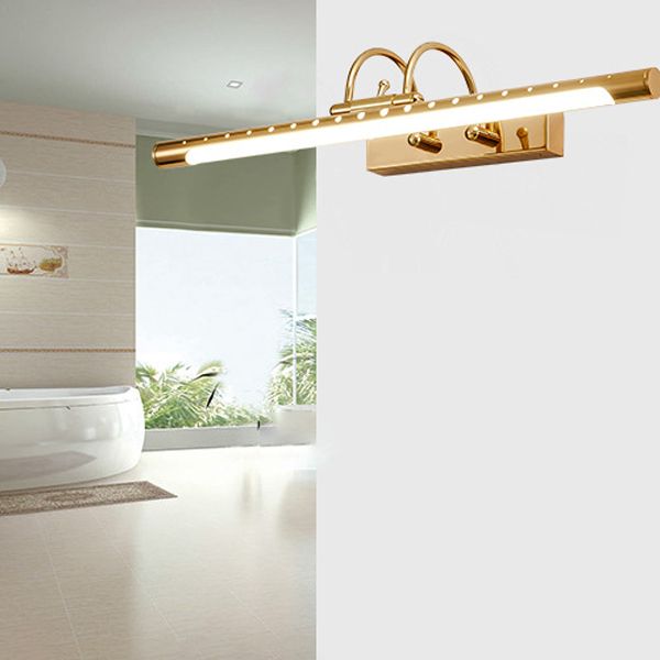 Modern Gold Linear Wall Vanity Light For Kitchen And Bathroom