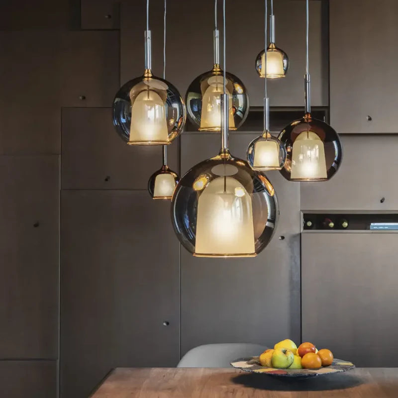 Pendant Light Elegant Glass Globe For Dining Room