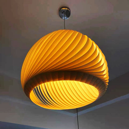 Brown Wood Finish Durable Farmhouse Metal Pendant Light