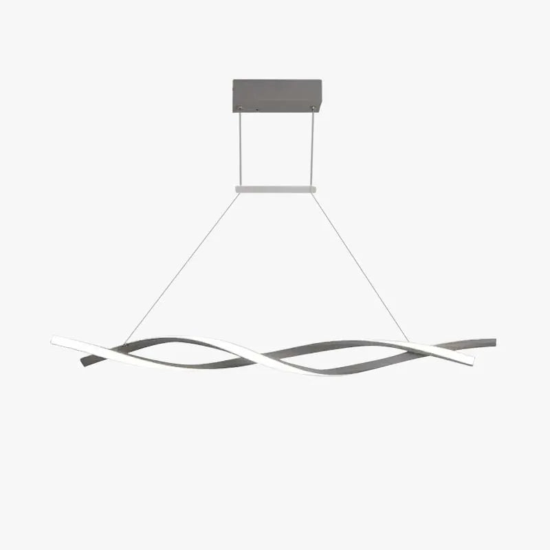 Pendant Light Durable Metal Linear Double Wave