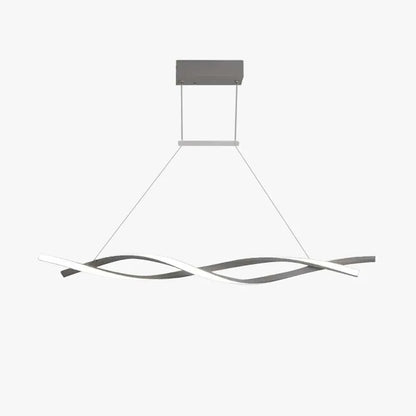 Pendant Light Durable Metal Linear Double Wave