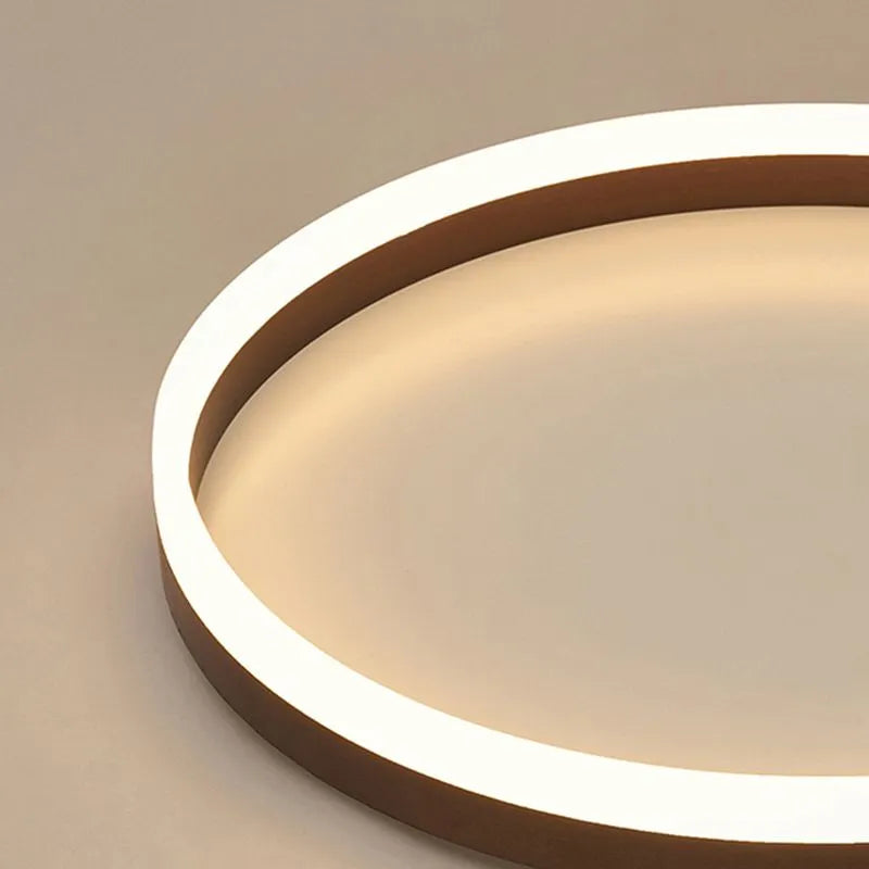 Black Finish Flush Mount Minimalist Ceiling Light Ring