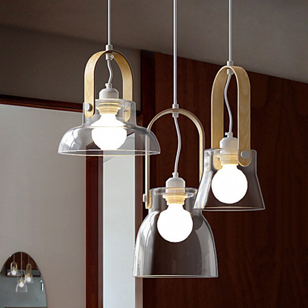 Ambient Glow Minimalist Glass Bowl Pendant Light