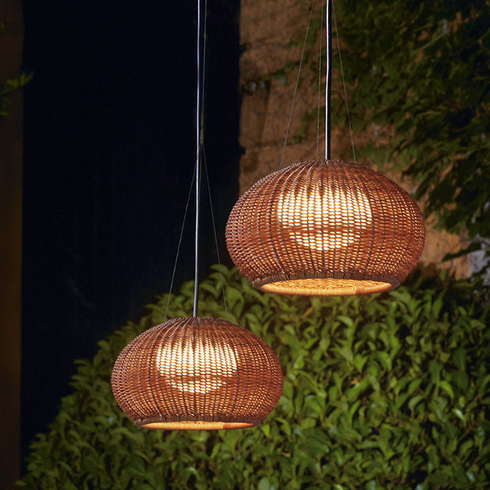 Durable Acrylic Core Handcrafted Bamboo Pendant Light