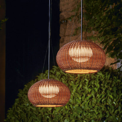 Durable Acrylic Core Handcrafted Bamboo Pendant Light