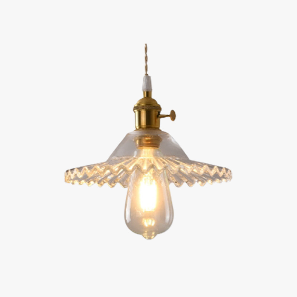 Timeless Elegance Art Deco Brass Glass Pendant Light