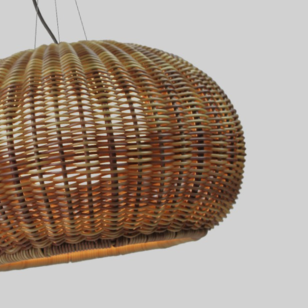 Durable Acrylic Core Handcrafted Bamboo Pendant Light