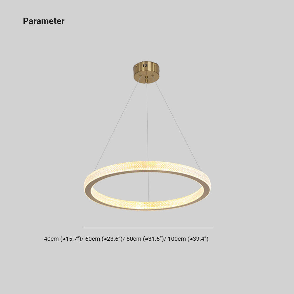 Pendant Light Ring Contemporary Gold For Room Living