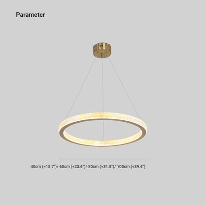 Pendant Light Ring Contemporary Gold For Room Living