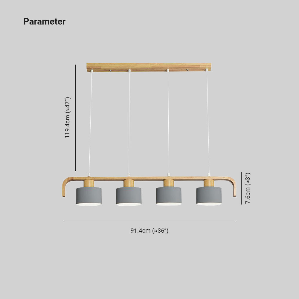 Cylinder Pendant Light Nordic Bamboo Calming Glow